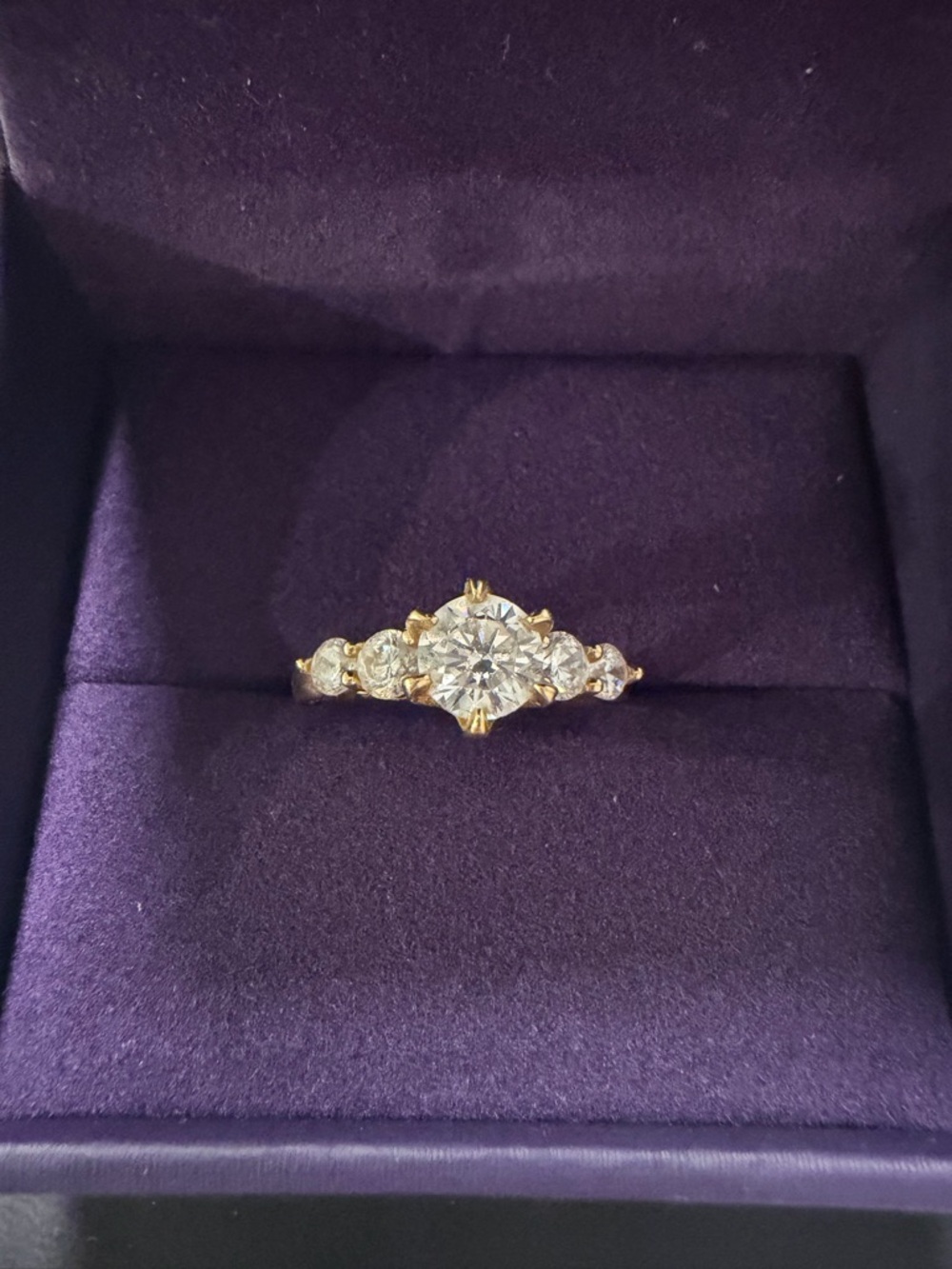 Gold Cubic Zirconia Ring
